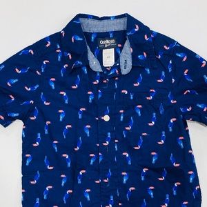 Blue pelican OshKosh short sleeved button-down-4T